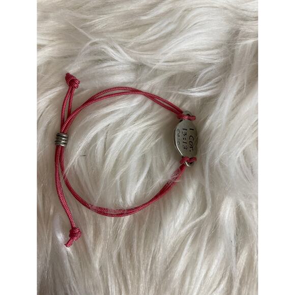 Women's Christian Adjustable Bracelet 1 Cor 13:13 Faith Hope Love - Picture 3 of 4